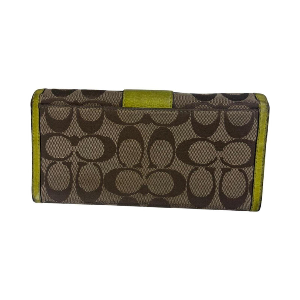 Vintage Coach Signature C Canvas Long Wallet