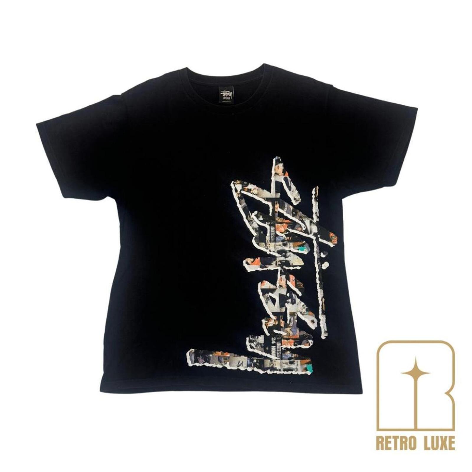 Black Stussy Photographic Sean Logo T-shirt