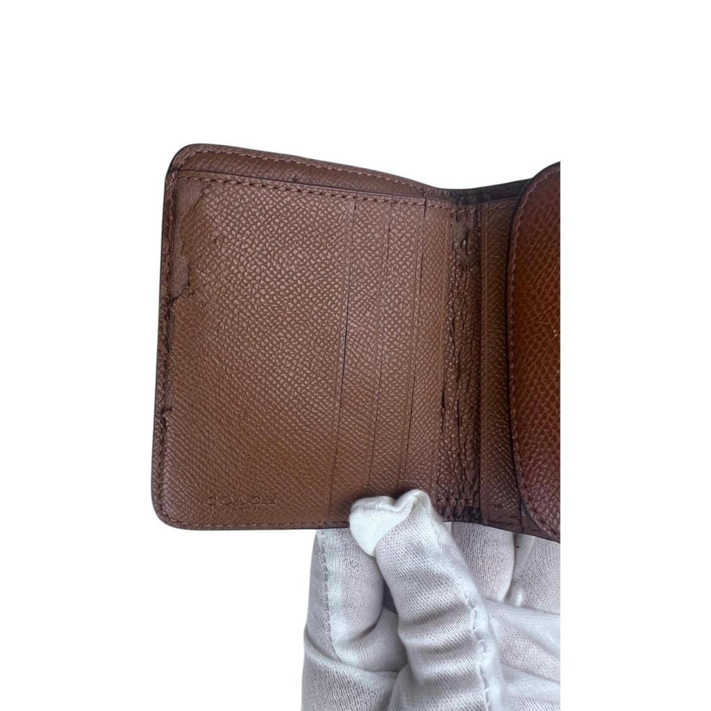 Coach Signature Canvas Snap Wallet