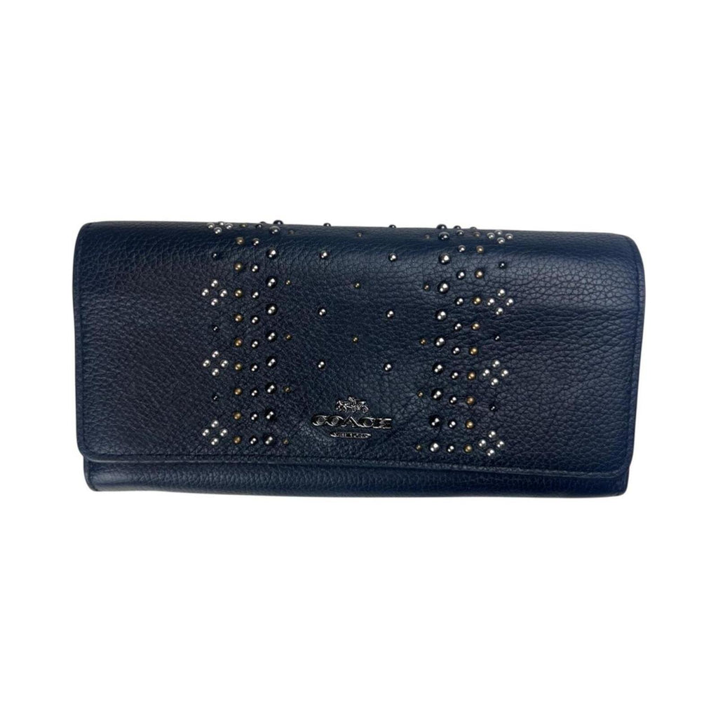 Coach Bandana Rivets Foldover Purse