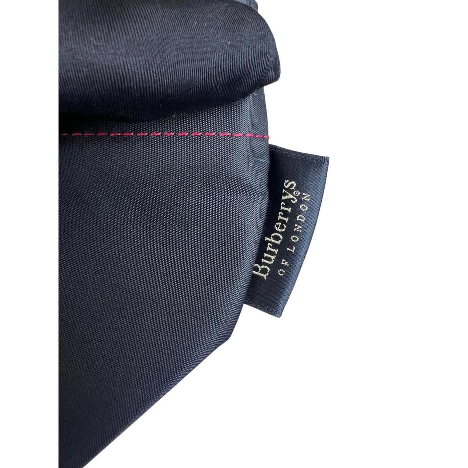 Burberry Blue Label Crestbridge Black Nylon Mini Tote
