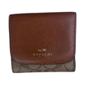 Coach Signature Canvas Snap Wallet
