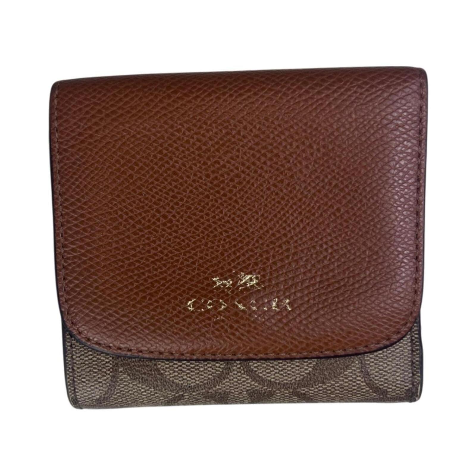 Coach Signature Canvas Snap Wallet