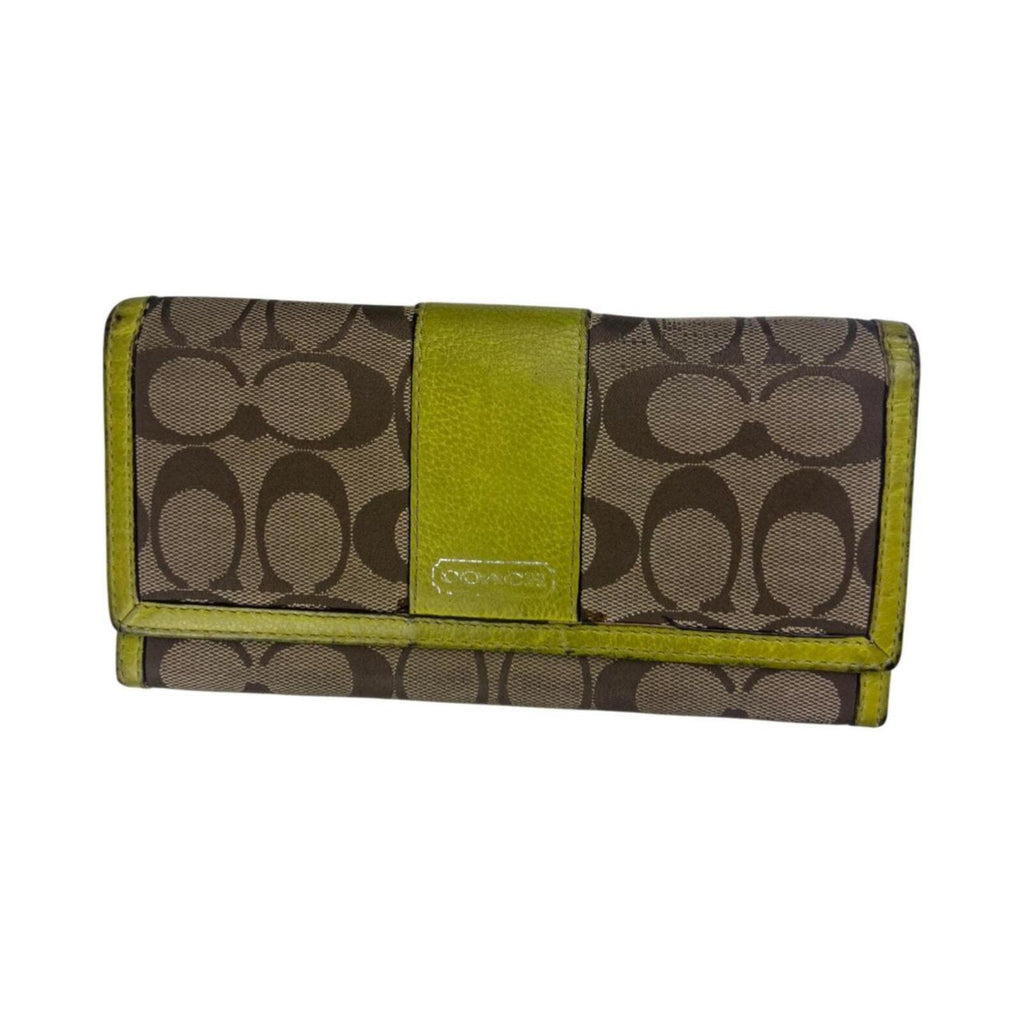Vintage Coach Signature C Canvas Long Wallet