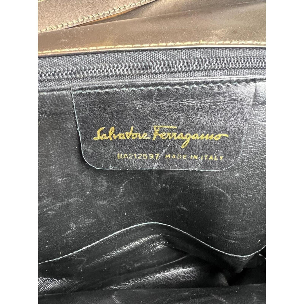 Vintage Salvatore Ferragamo front-flap crossbody bag