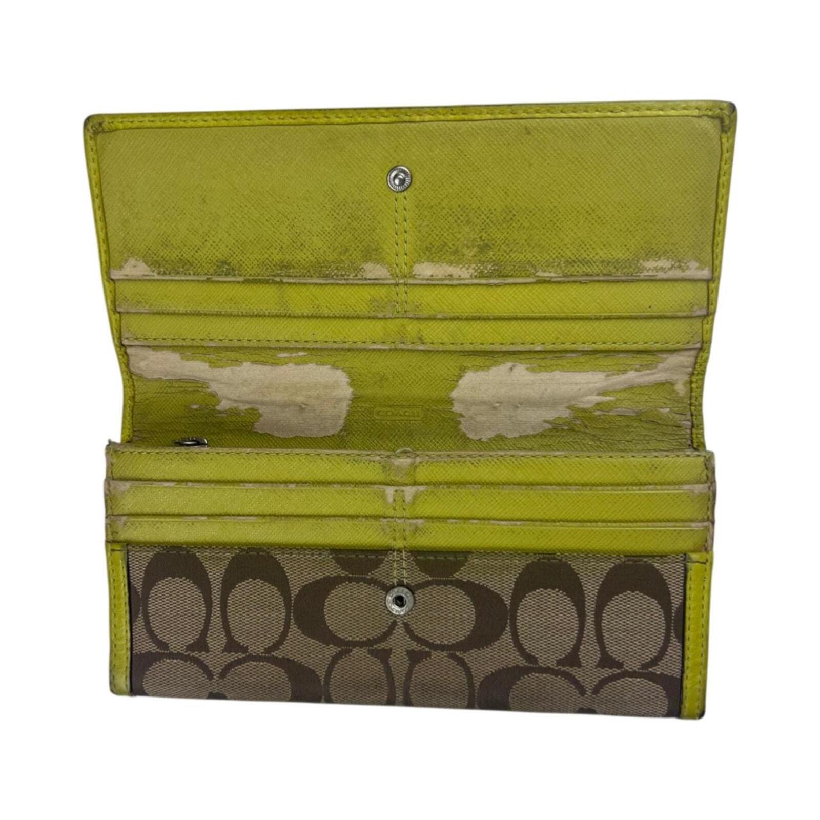 Vintage Coach Signature C Canvas Long Wallet