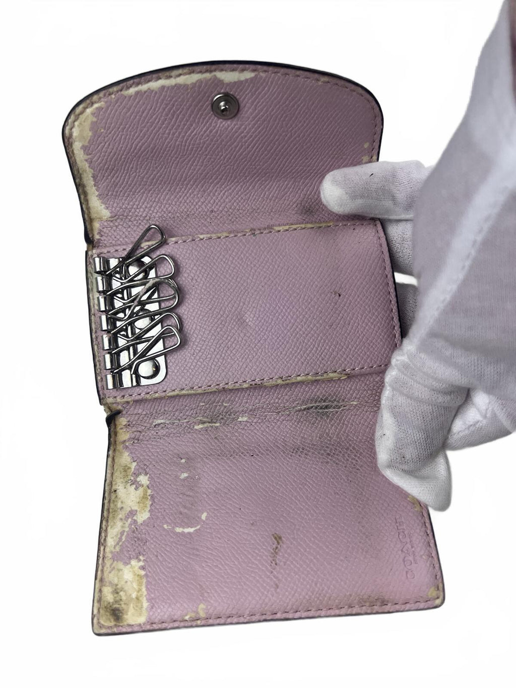 Coach Five Key Ring Case in Signature Canvas