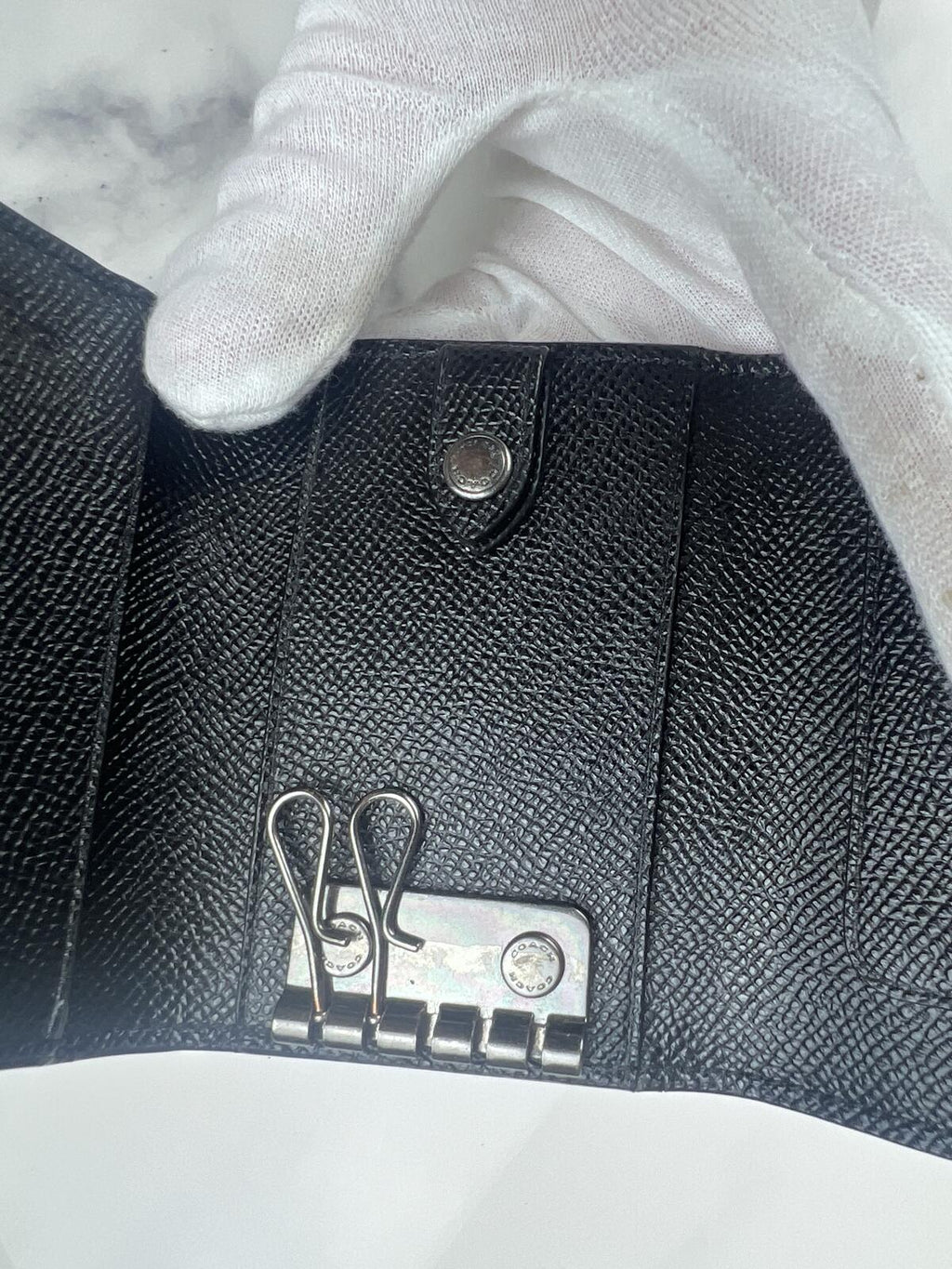 Coach 5 Ring Leather Key Case