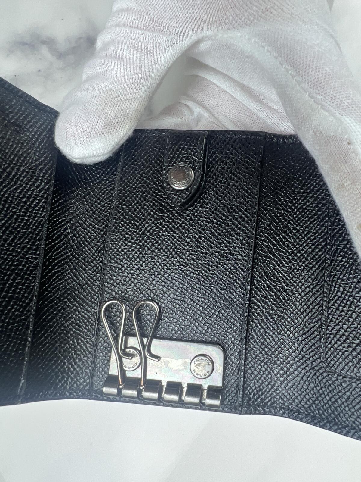 Coach 5 Ring Leather Key Case