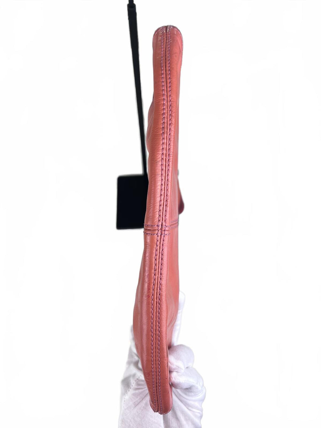 Pink Patent Leather Coach Soho Pleated Clutch Wristlet