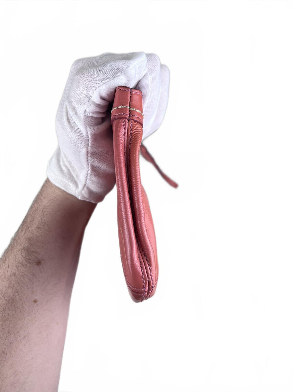 Pink Patent Leather Coach Soho Pleated Clutch Wristlet