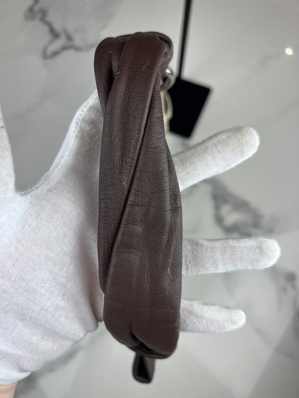 Brown Leather Coach Signature OP Art Hobo Shoulder Bag