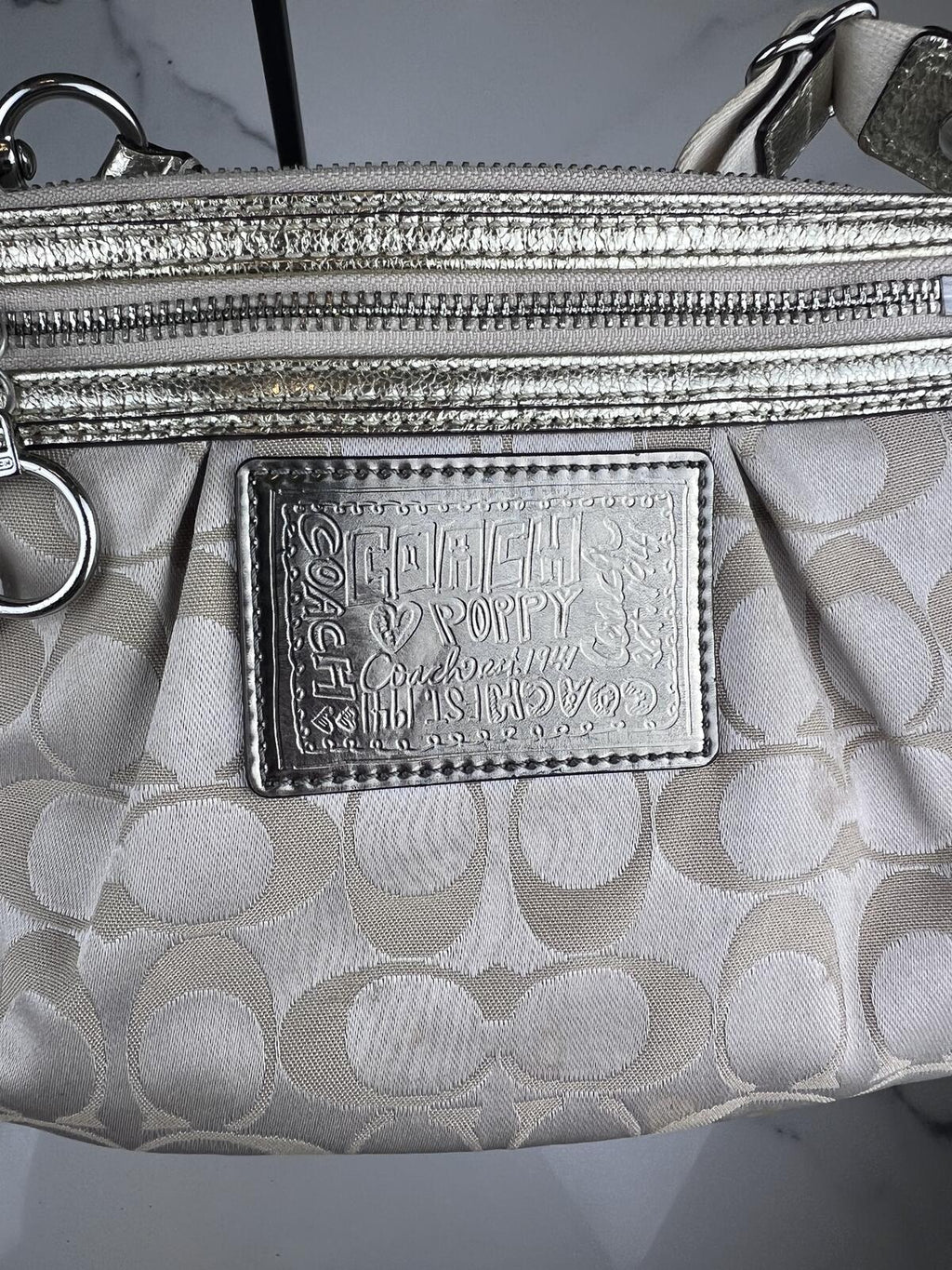 Coach Poppy Signature Mini Shoulder Bag Canvas