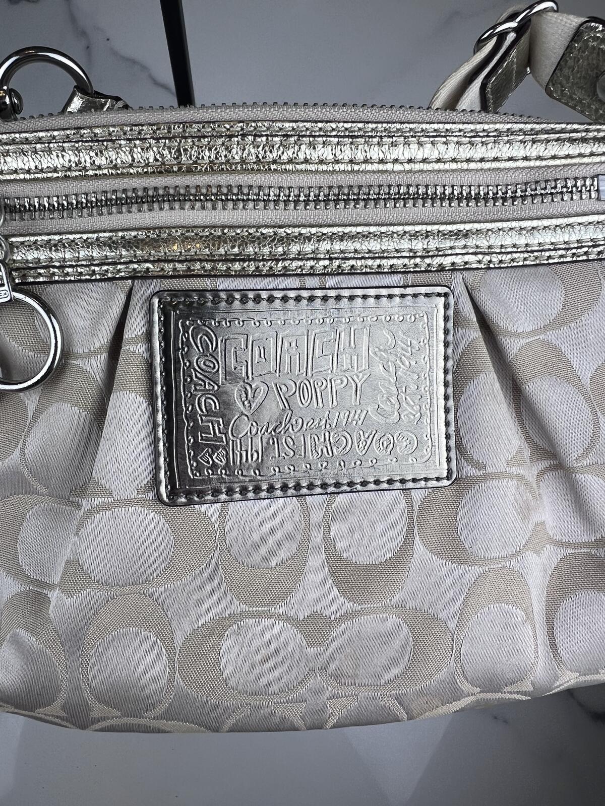 Coach Poppy Signature Mini Shoulder Bag Canvas