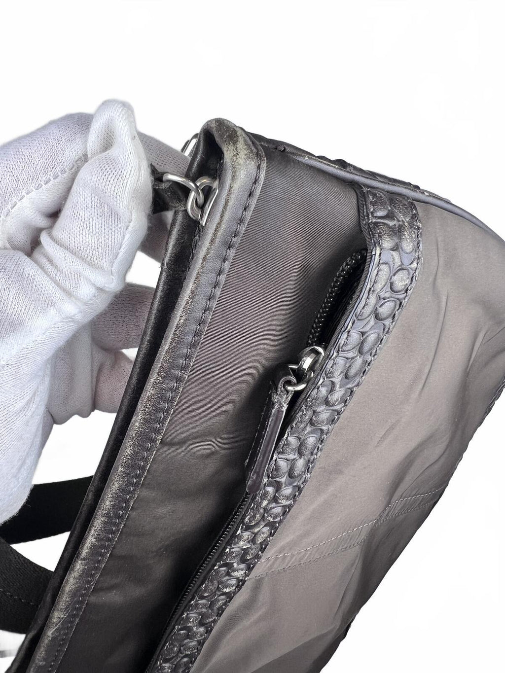 Coach Grey Nylon Corssbody Bag