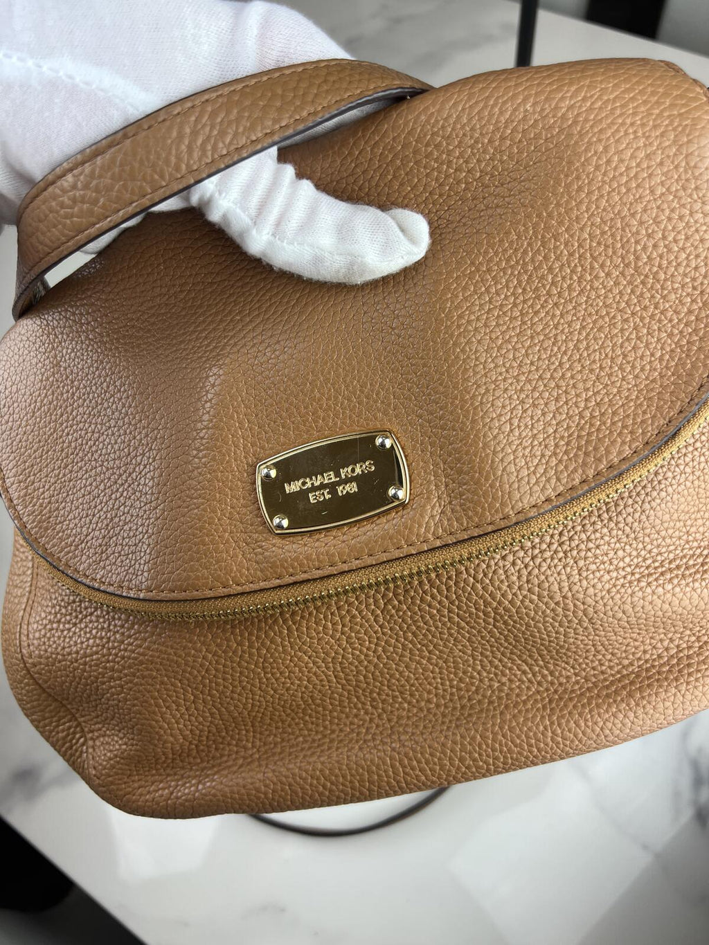 Michael Kors Bedford Tassel Brown Leather Bag