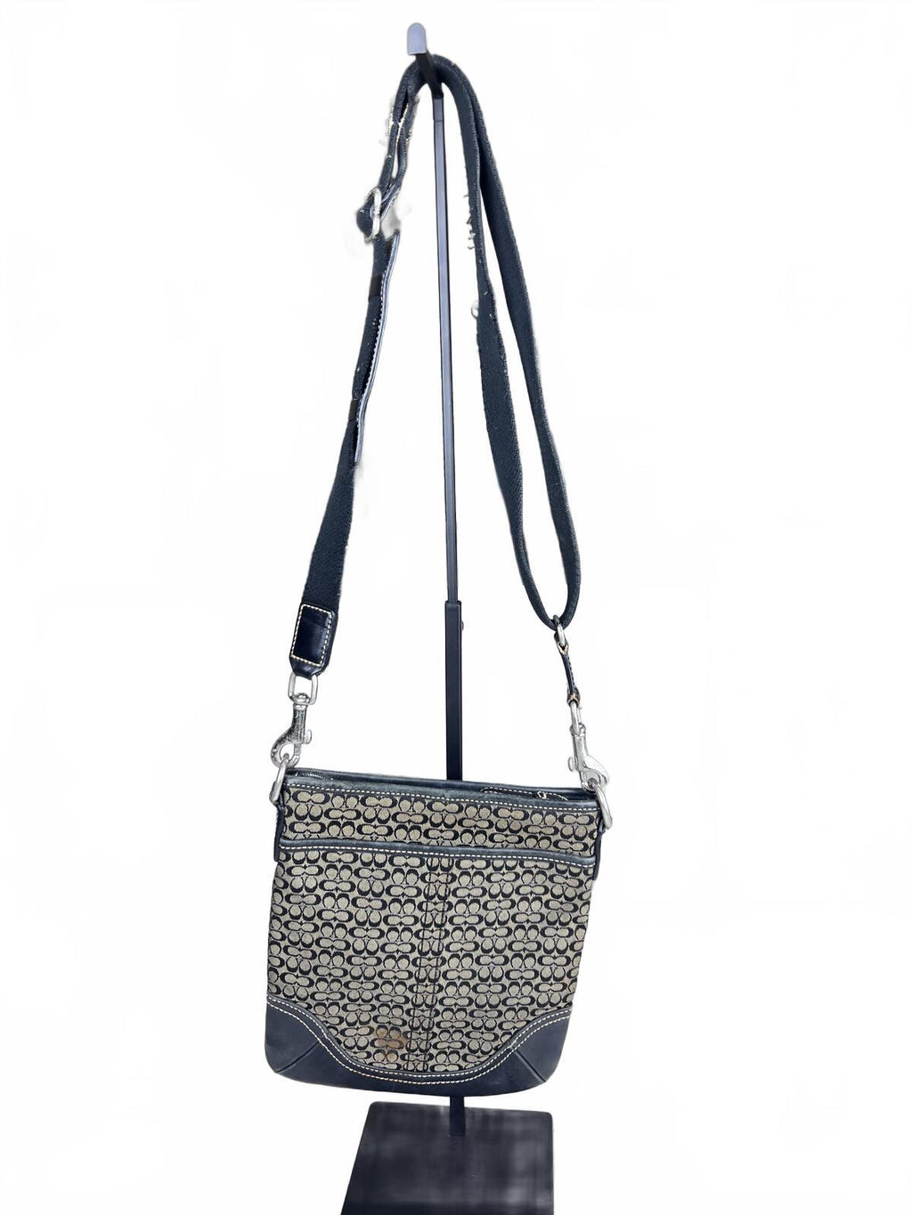 Coach Signature C Crossbody Bag in Grey and Black