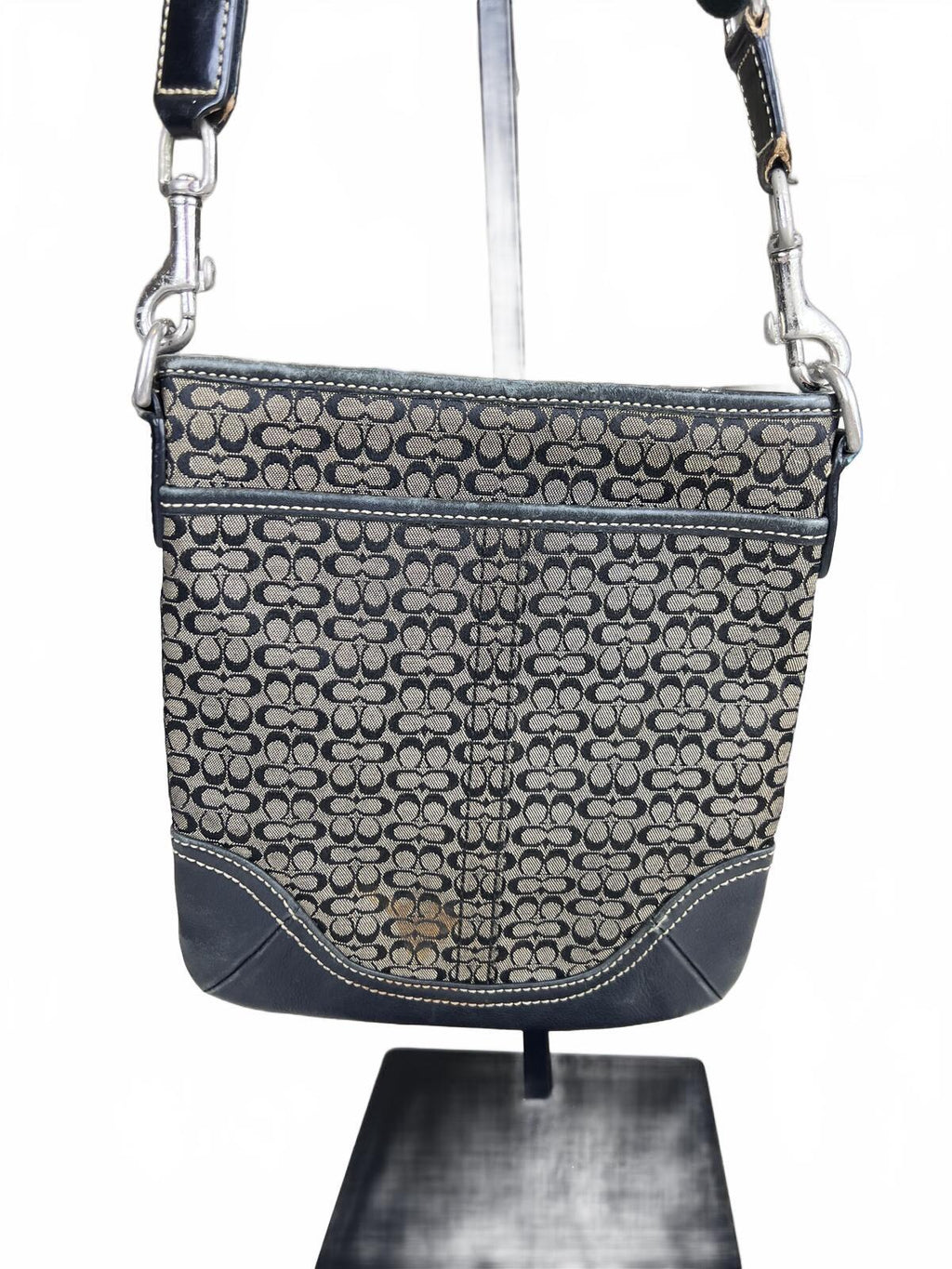 Coach Signature C Crossbody Bag in Grey and Black