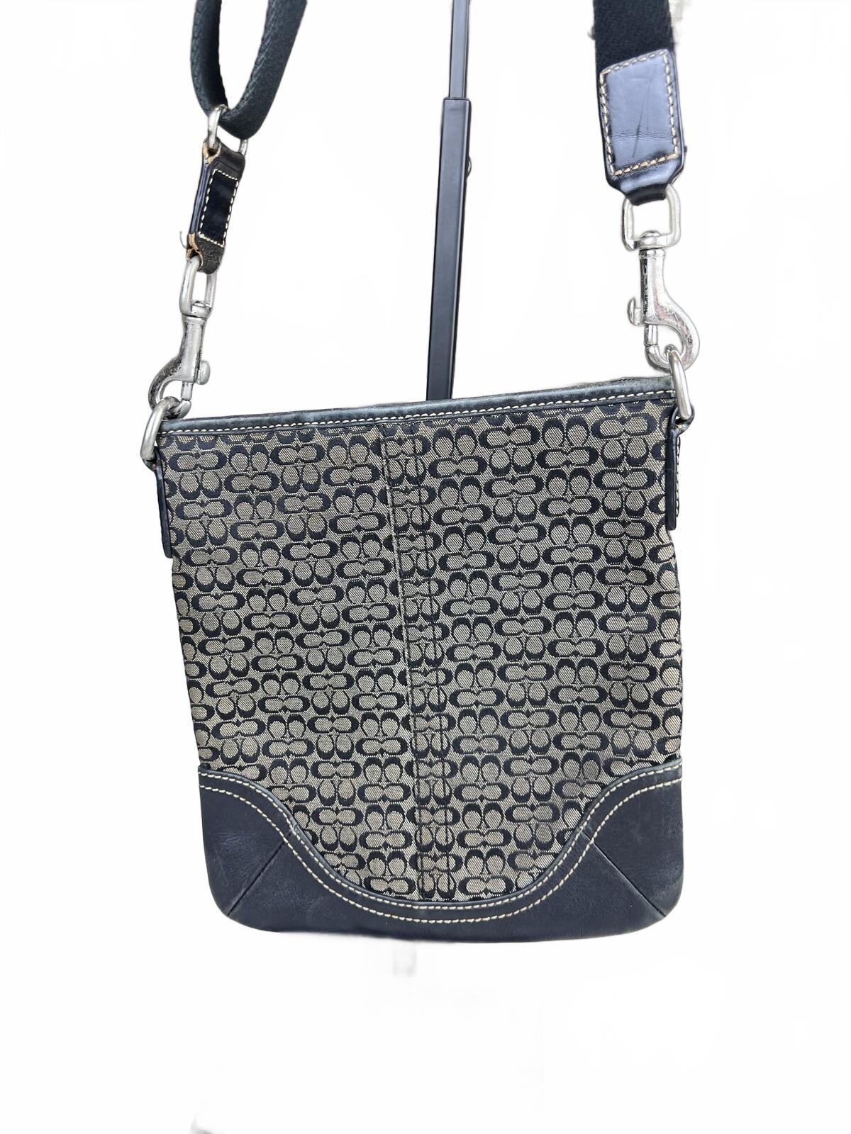 Coach Signature C Crossbody Bag in Grey and Black