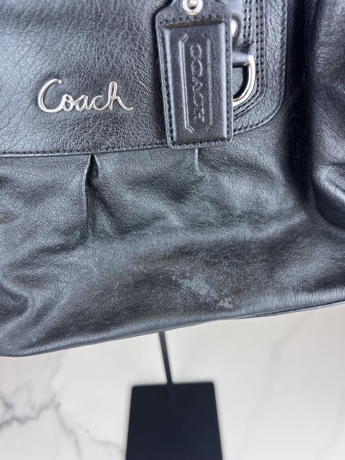 Coach Ashley Black Leather Satchel Bag