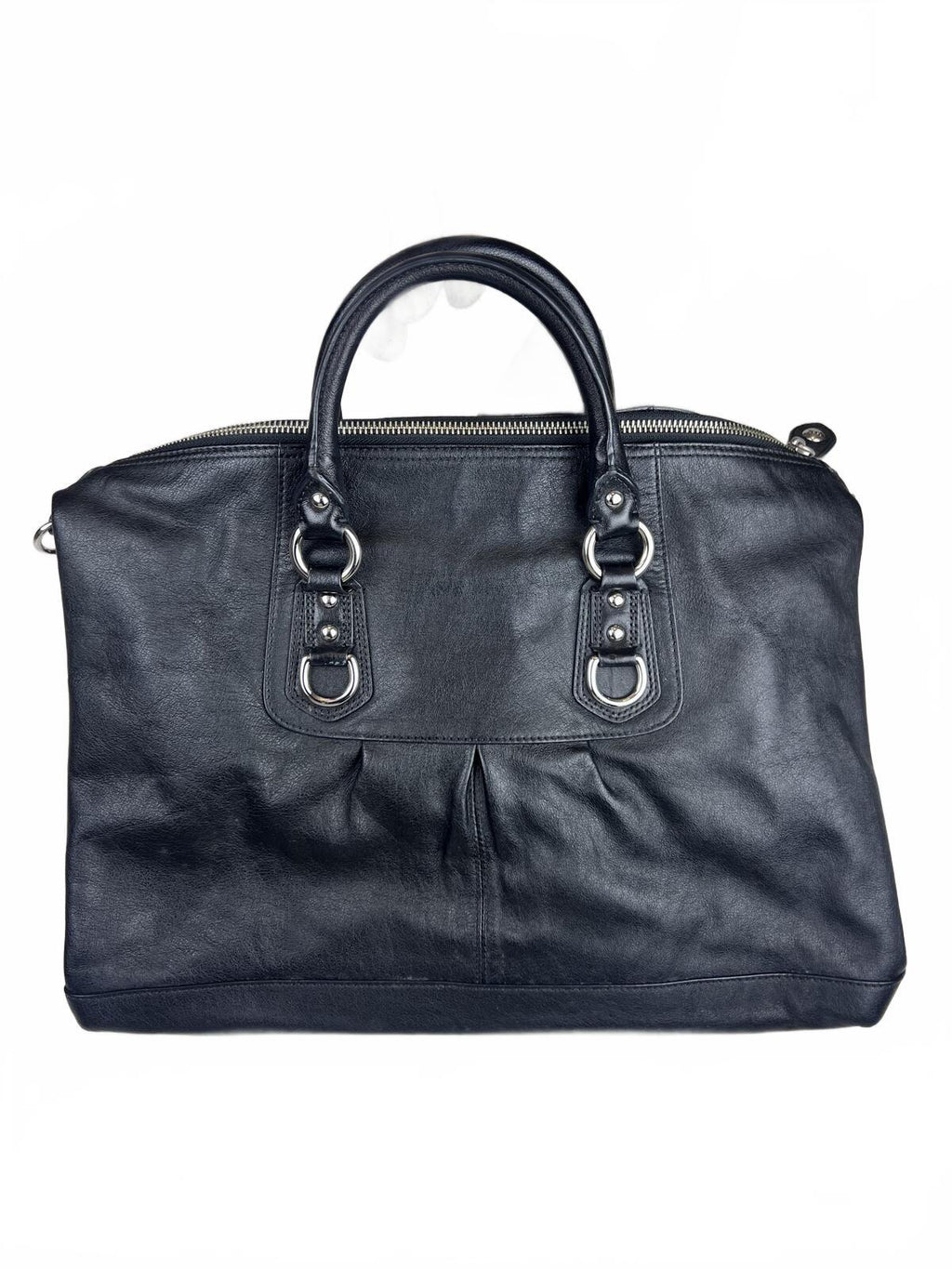Coach Ashley Black Leather Satchel Bag