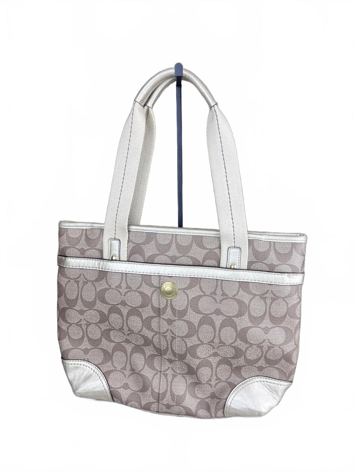 Coach Heritage Stripe Signature Tote Bag