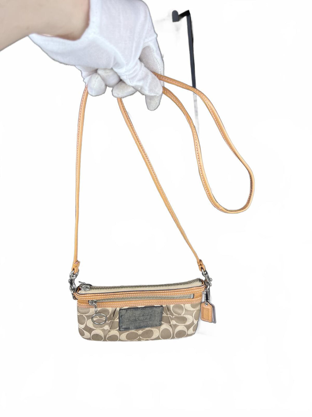 Coach Poppy Signature Jacquard Leather Crossbody Bag