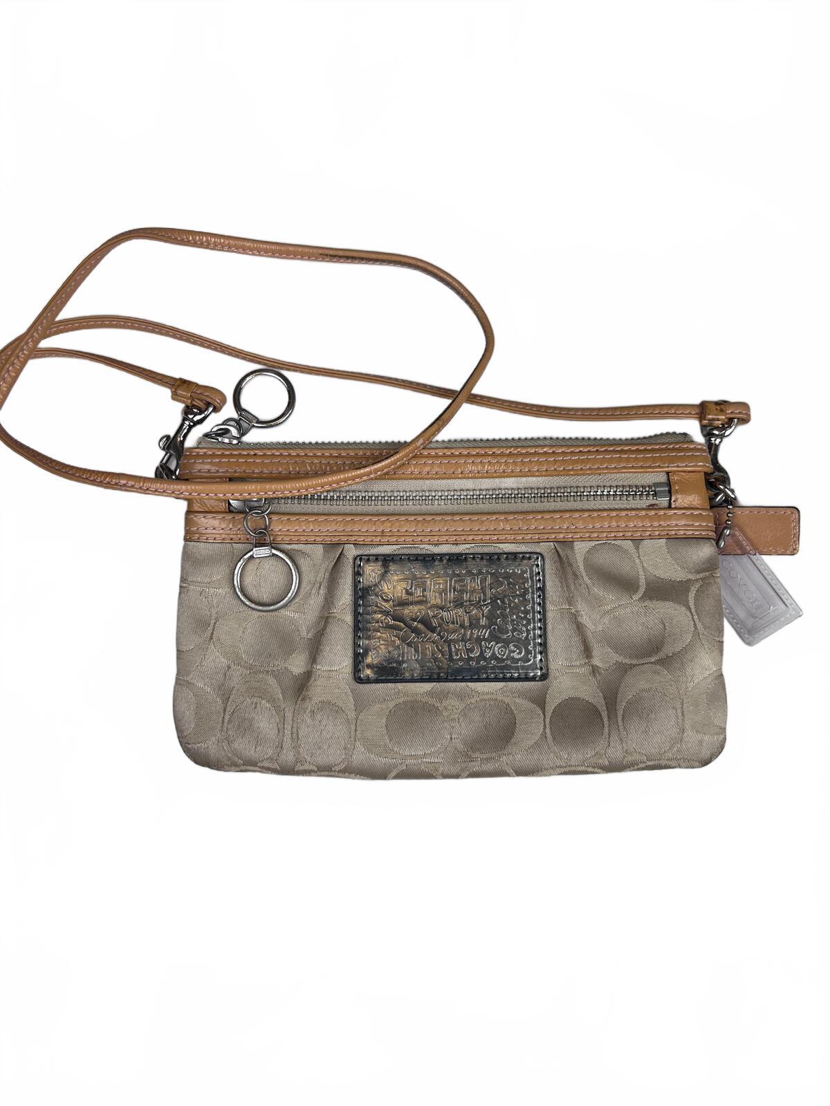 Coach Poppy Signature Jacquard Leather Crossbody Bag