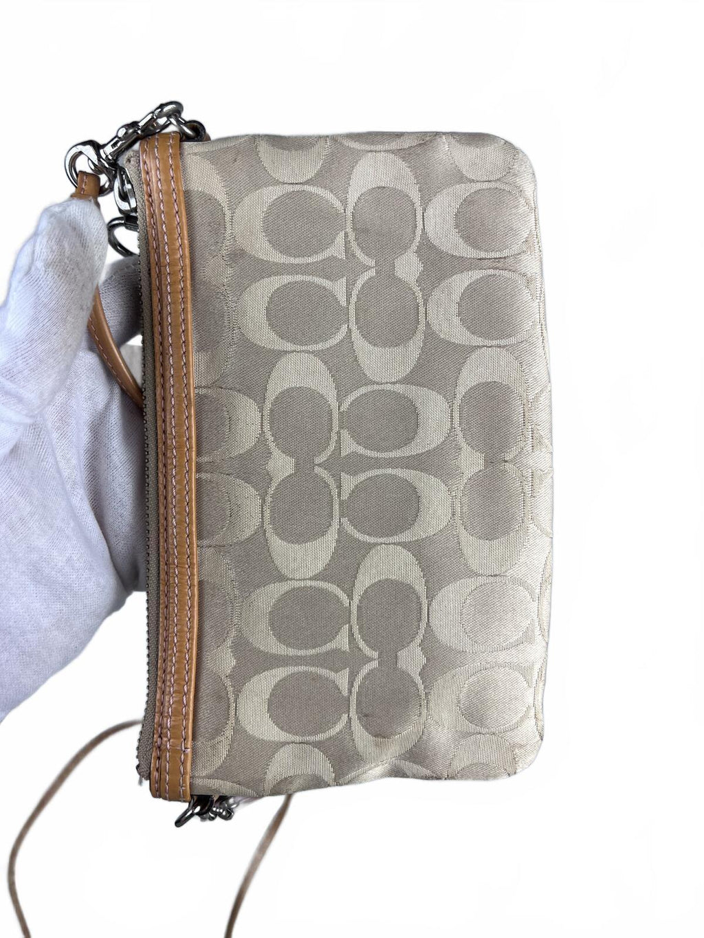 Coach Poppy Signature Jacquard Leather Crossbody Bag