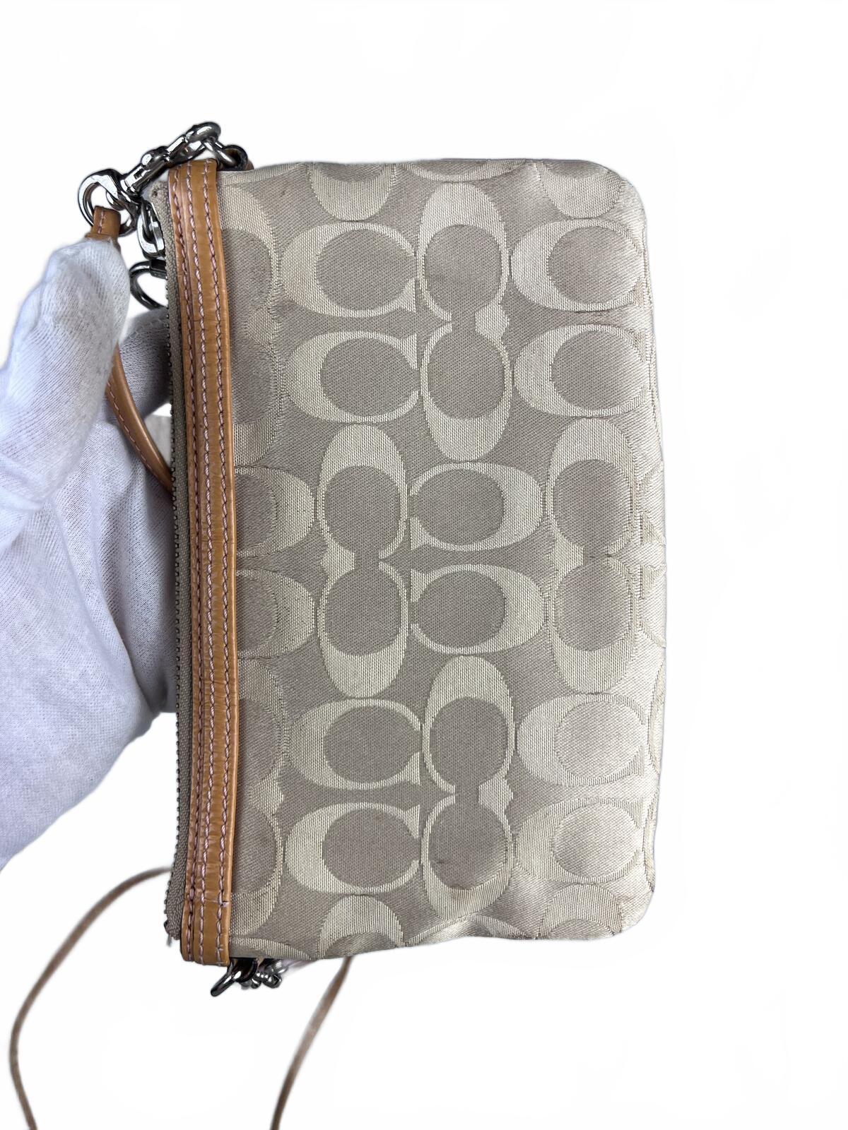 Coach Poppy Signature Jacquard Leather Crossbody Bag