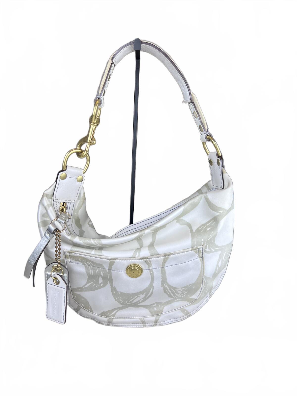 Coach Signature Sufflette Cloth Hobo Bag