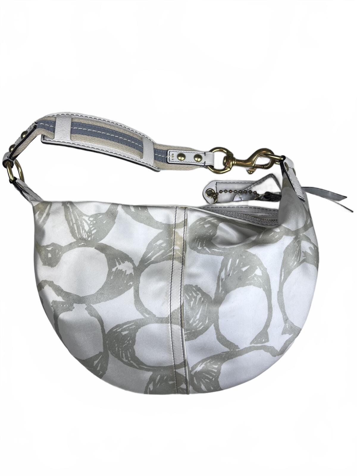 Coach Signature Sufflette Cloth Hobo Bag