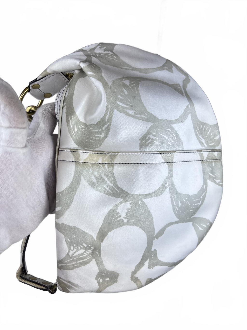 Coach Signature Sufflette Cloth Hobo Bag