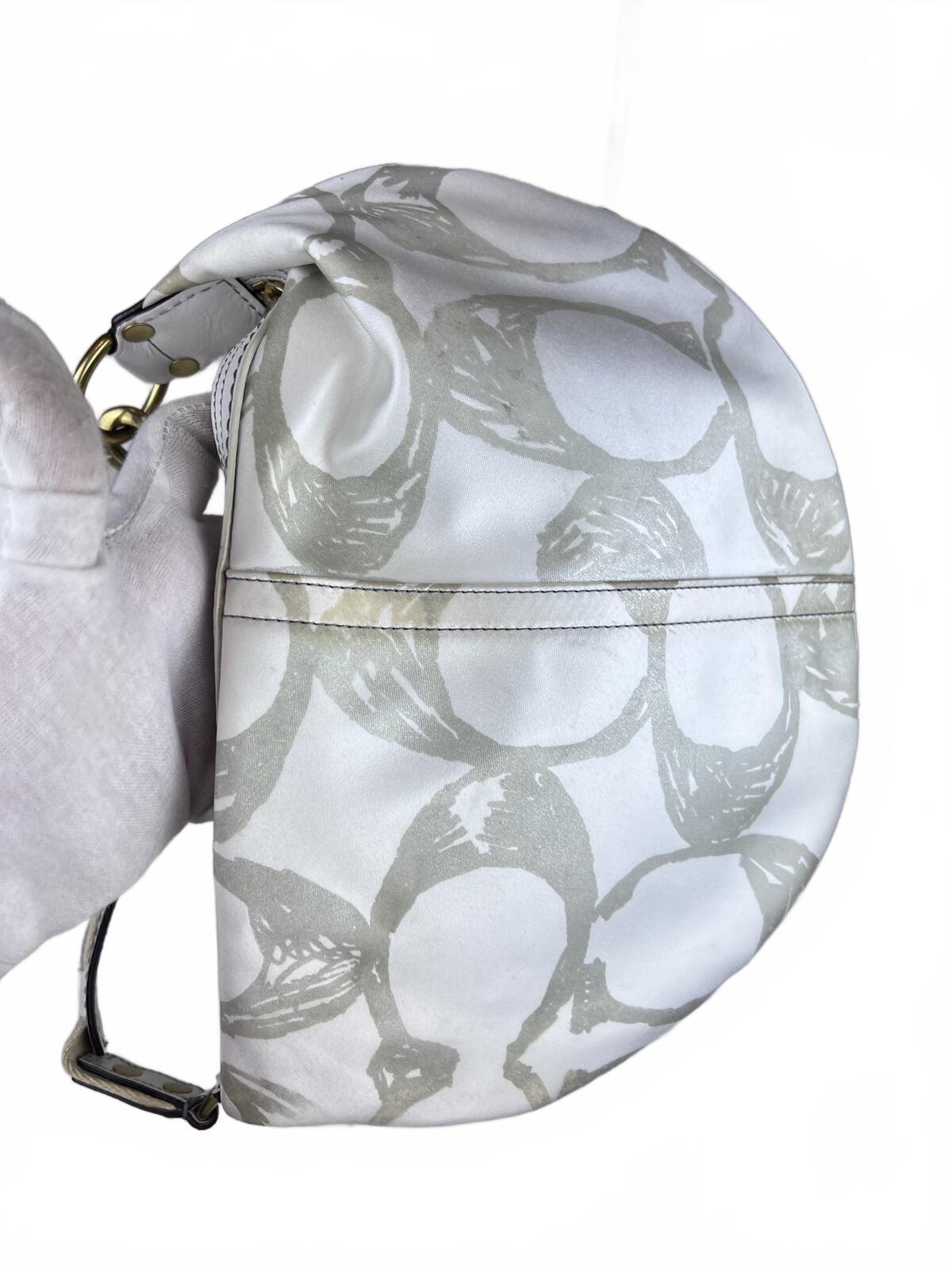 Coach Signature Sufflette Cloth Hobo Bag