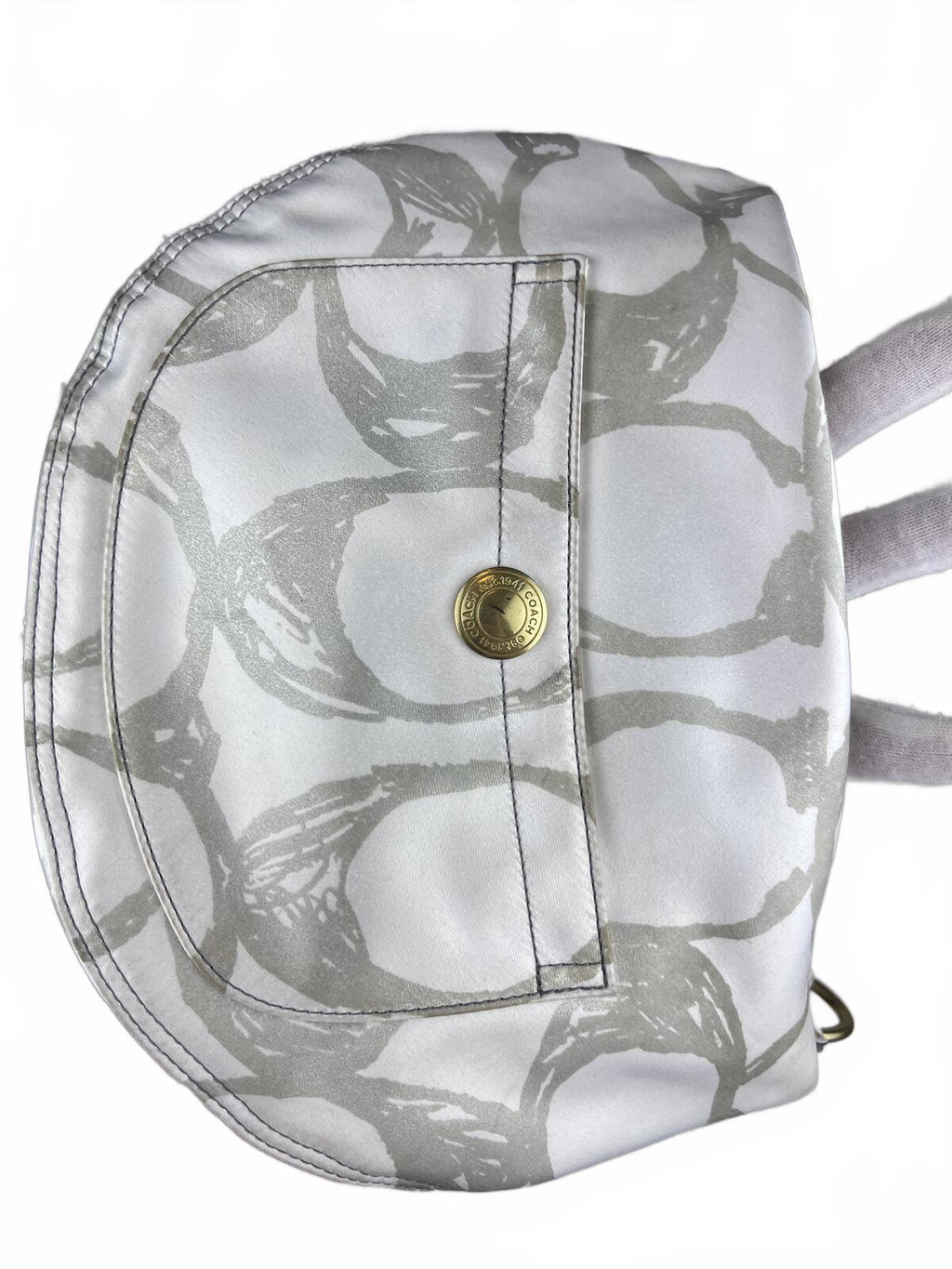 Coach Signature Sufflette Cloth Hobo Bag