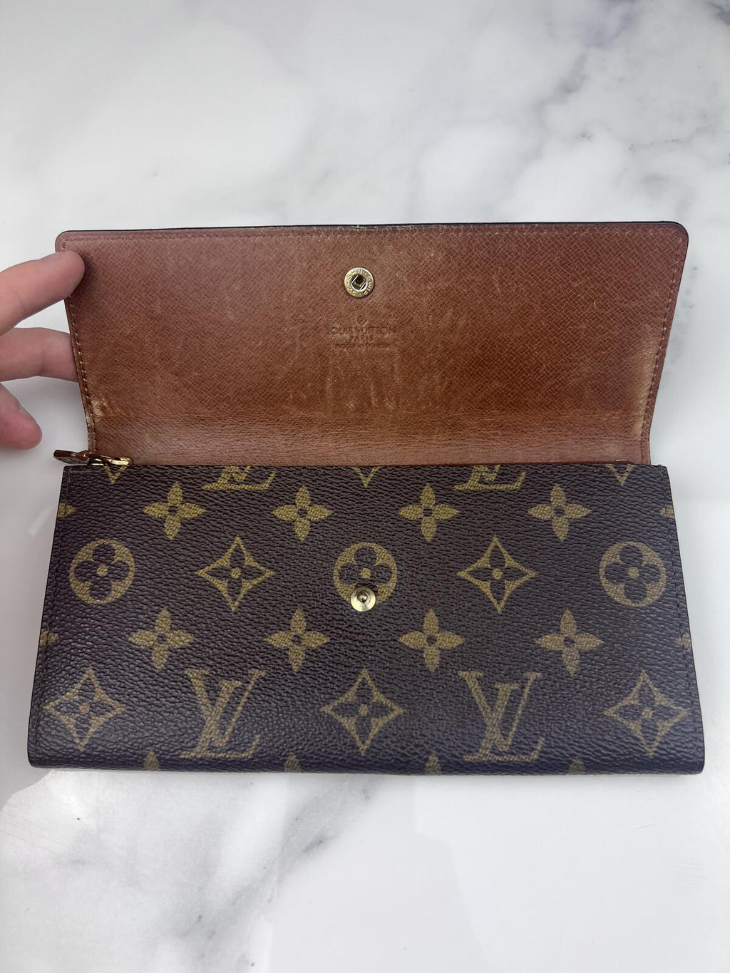 Louis Vuitton Sarah Brown Monogram Long Wallet