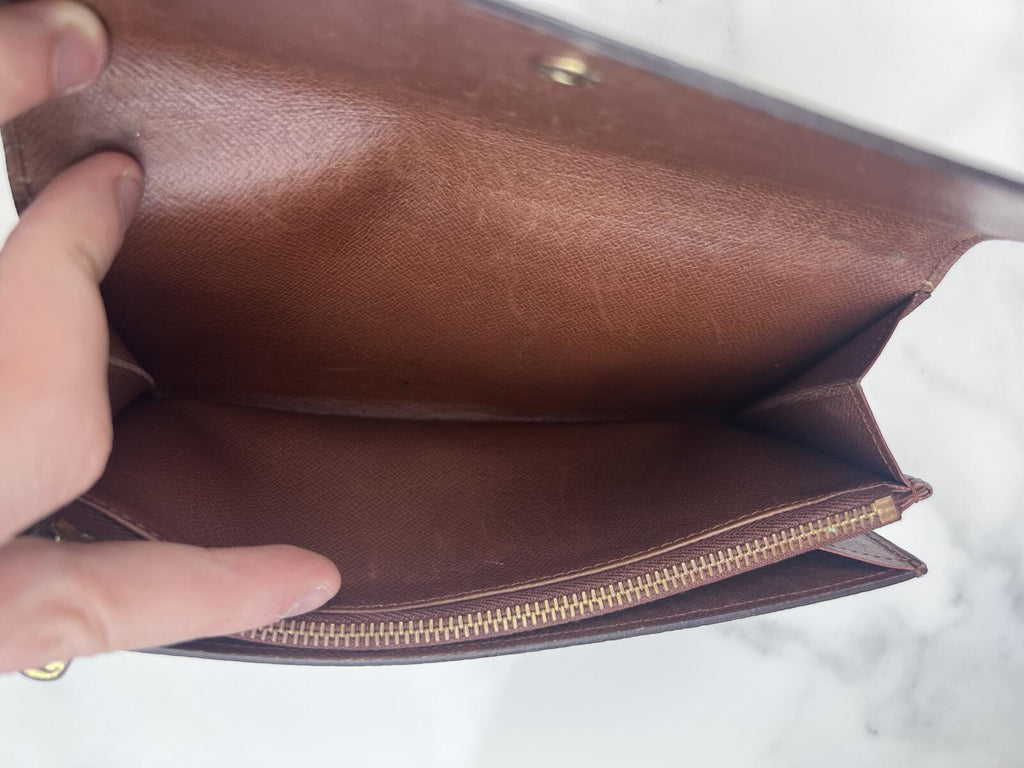 Louis Vuitton Sarah Brown Monogram Long Wallet