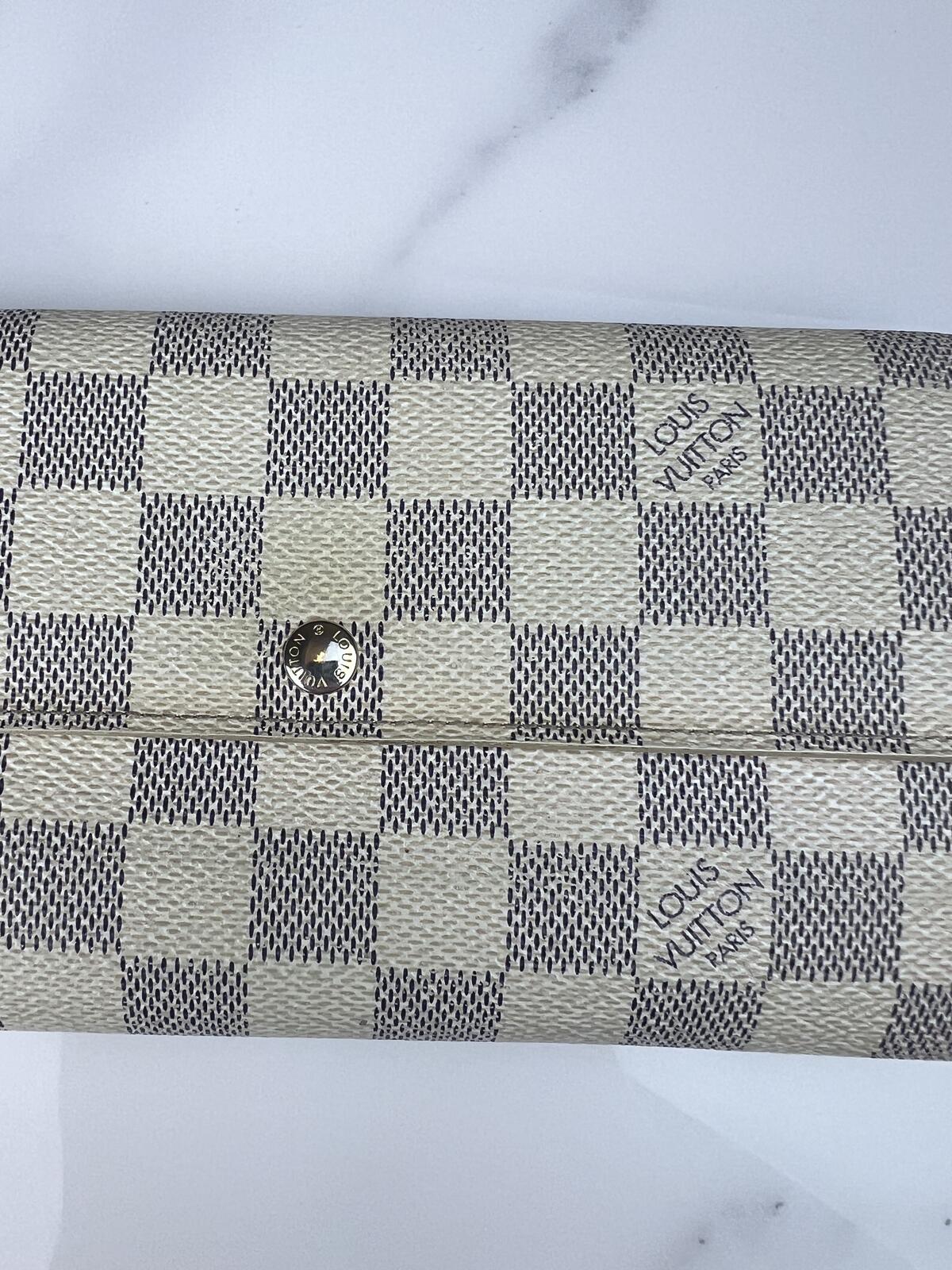 Louis Vuitton Damier Azur Portefeuille Sarah Long Wallet N61735 -  JNUDY