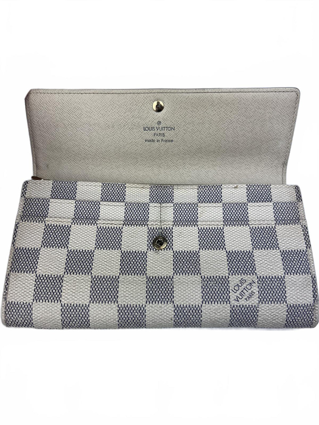 Louis Vuitton Damier Azur Portefeuille Sarah Long Wallet N61735 -  JNUDY