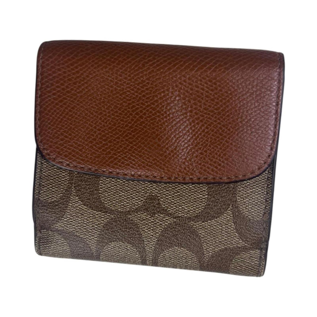 Coach Signature Canvas Snap Wallet