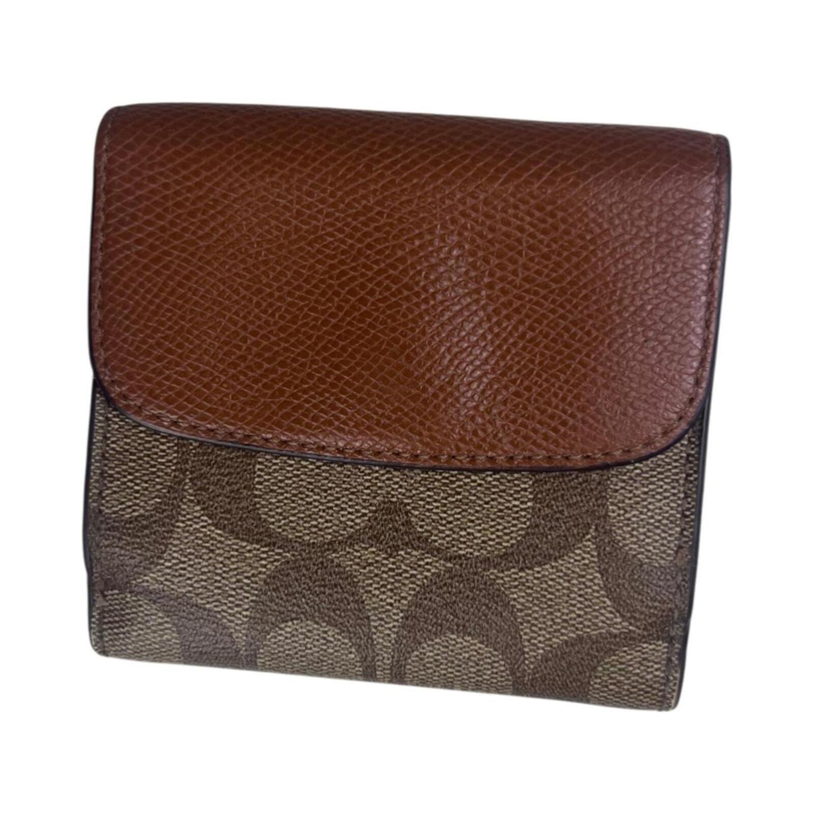 Coach Signature Canvas Snap Wallet