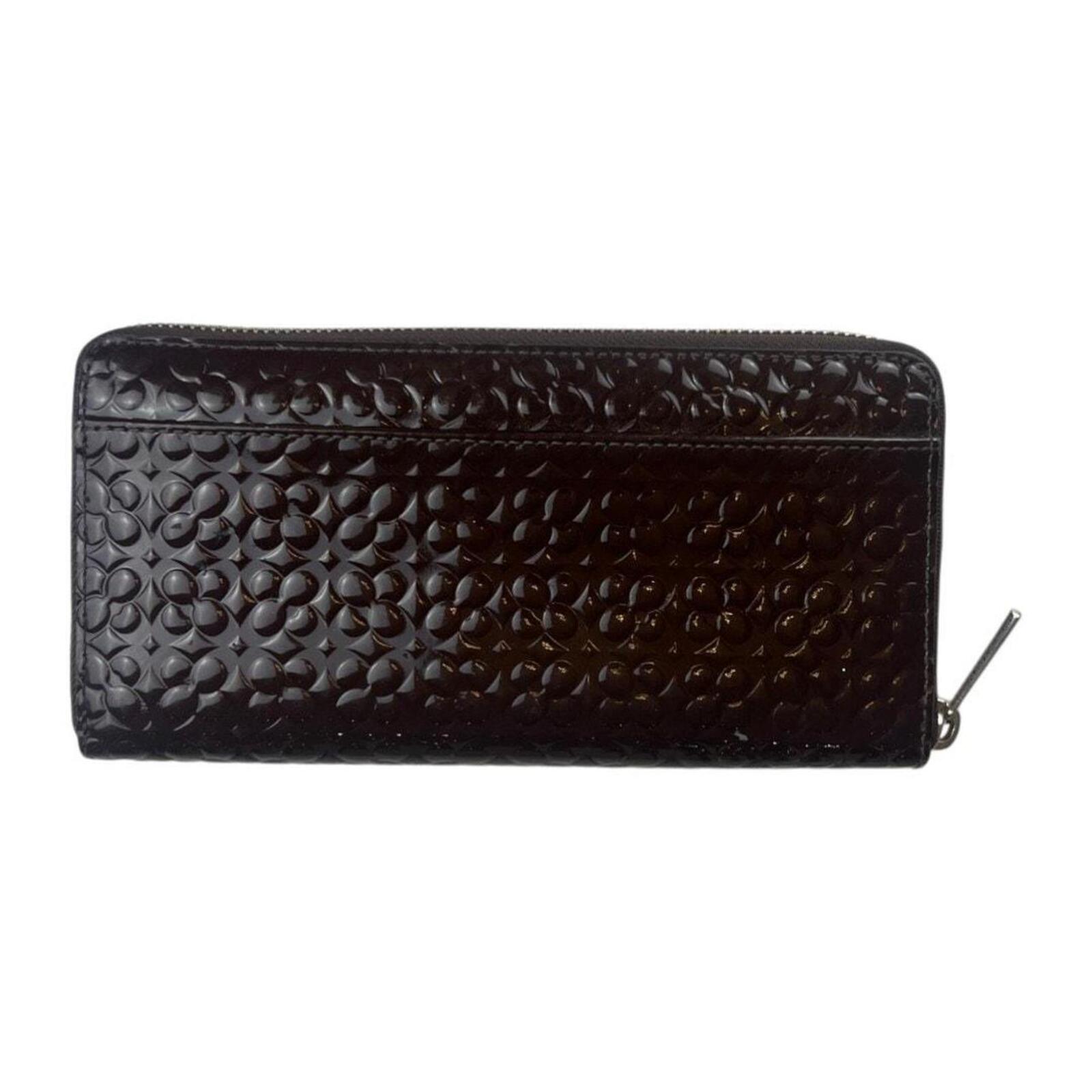 Coach embossed patent leather long wallet