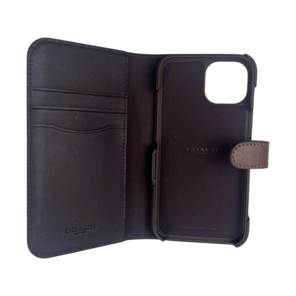 Coach signature-print iPhone 12 case with matching Coach holder