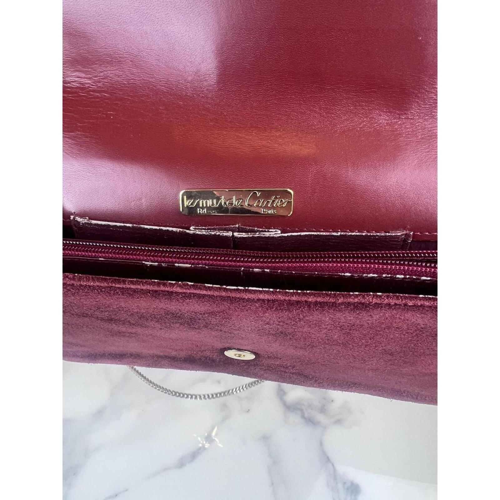 Must De Cartier Chain Suede Shoulder Bag