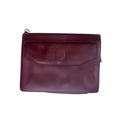 Must De Cartier Burgundy Leather Cutch Bag
