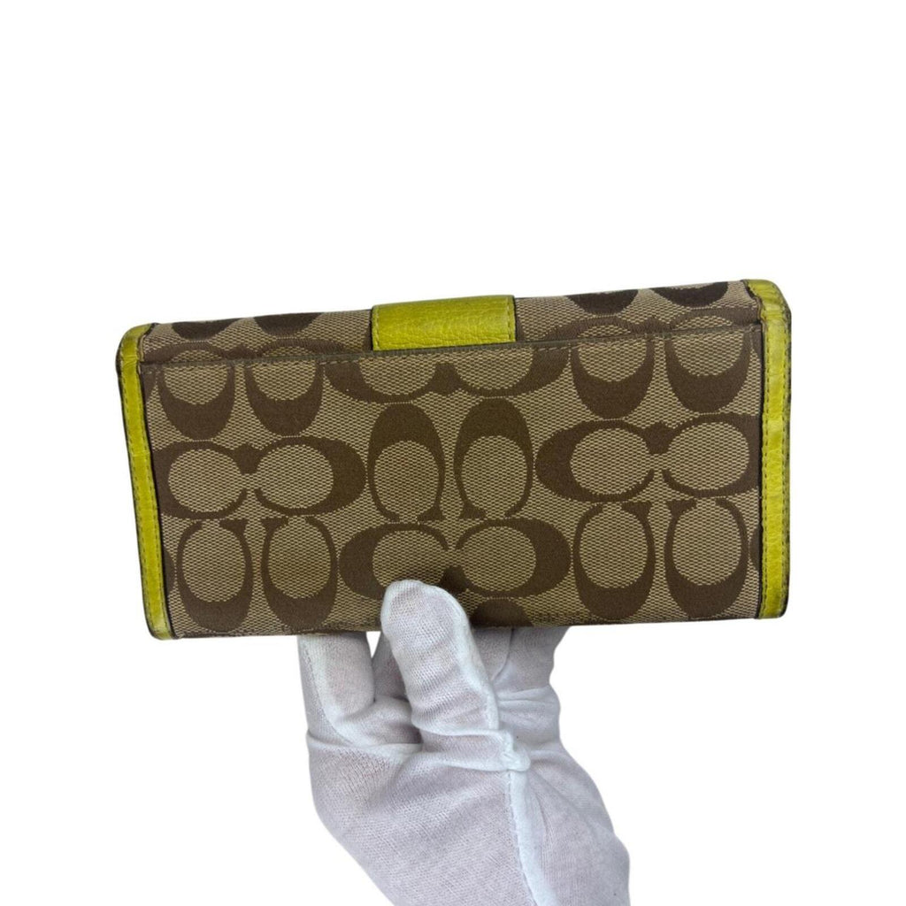 Vintage Coach Signature C Canvas Long Wallet