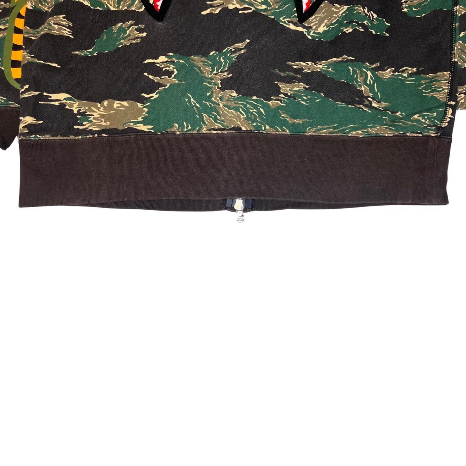 Genuine BAPE green and khaki camo zip up hoodie #streetwear