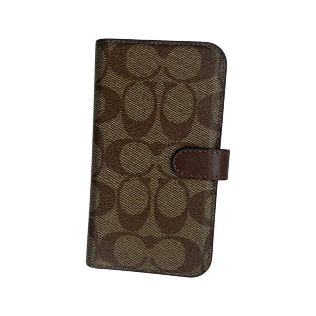 Coach signature-print iPhone 12 case with matching Coach holder