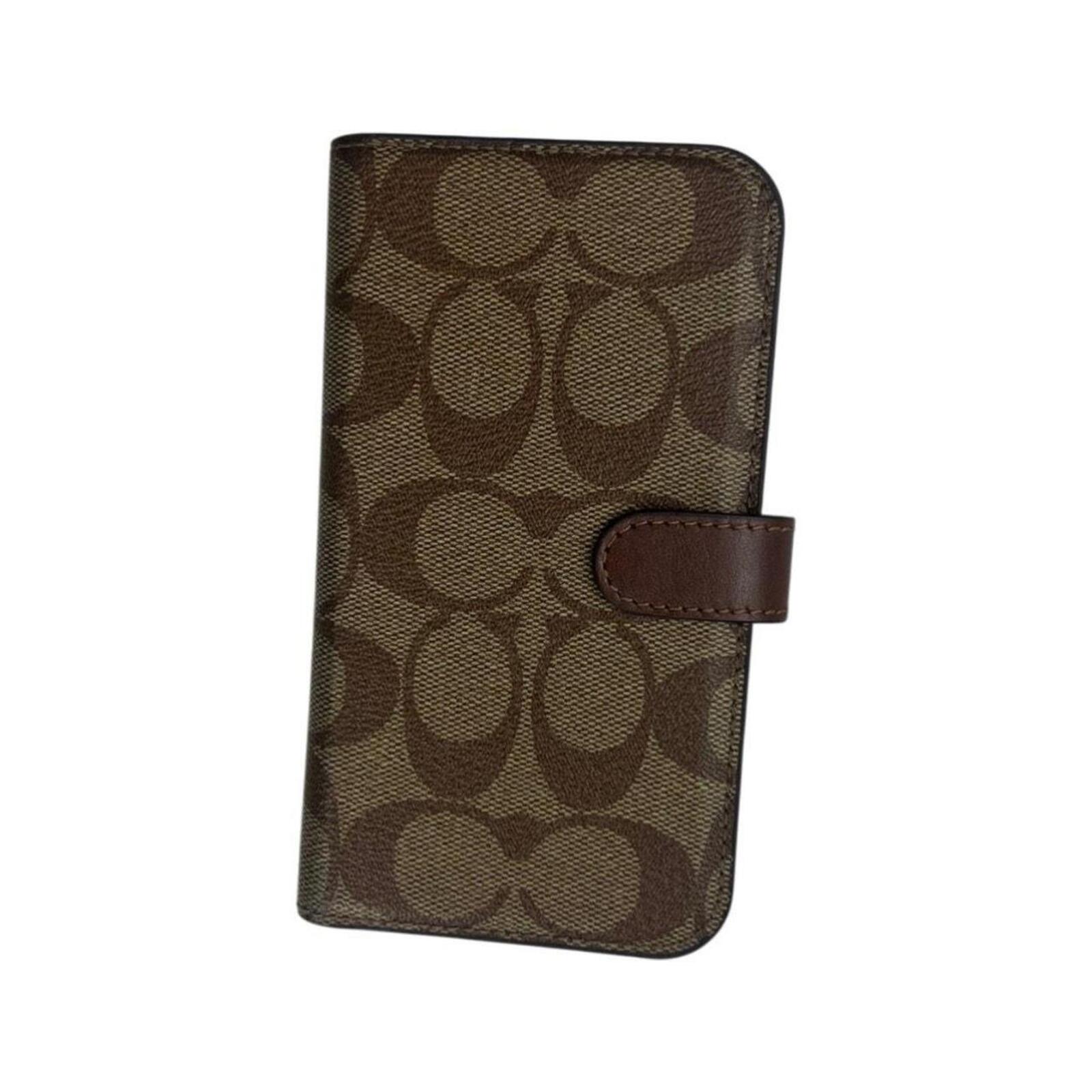 Coach signature-print iPhone 12 case with matching Coach holder