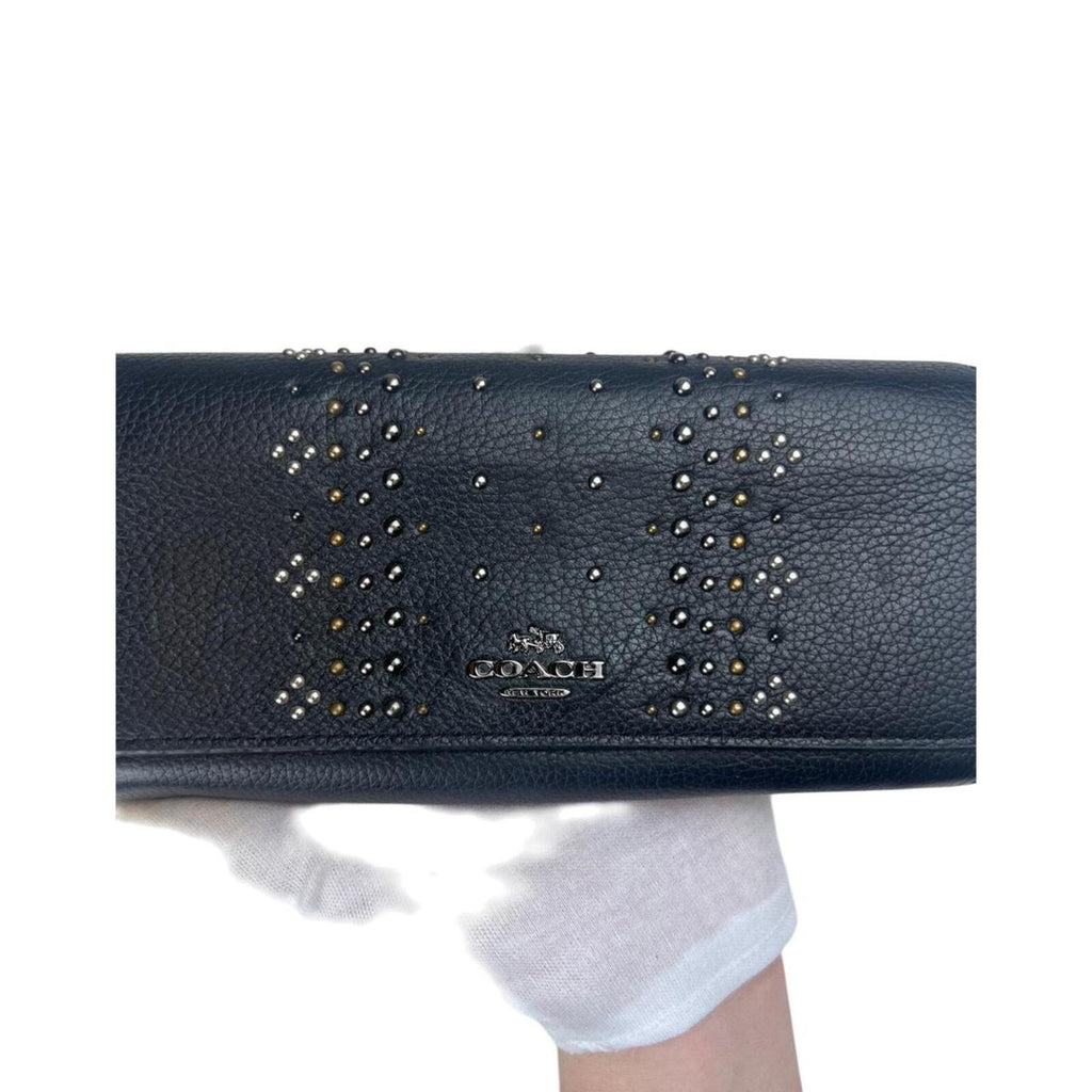 Coach Bandana Rivets Foldover Purse